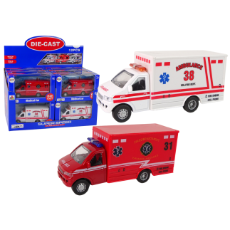 Auto pojazd ratunkowy ambulans napęd frykcyjny 2 kolory