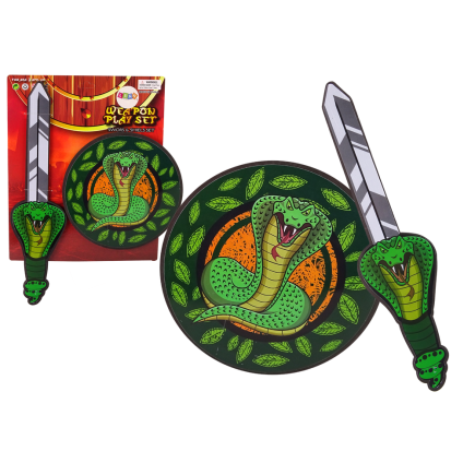 Zestaw rycerza z pianki eva miecz tarcza wąż