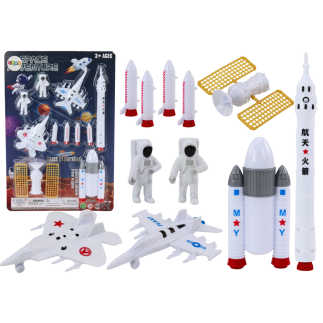 Zestaw figurek kosmicznych astronauci rakiety 11el