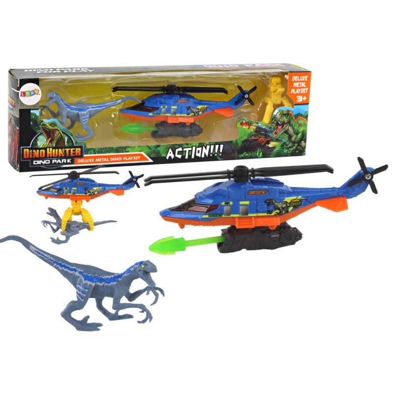 Helikopter Śmigłowiec Dinozaurów w Niebieskim Parku - Zestaw 5905679074886
