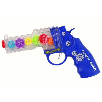 Pistolet kolorowe światła dźwięk niebieski