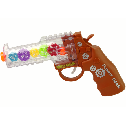 Pistolet kolorowe światła dźwięk brązowy