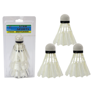 Zestaw lotek z piór do gry w badmintona 3 sztki