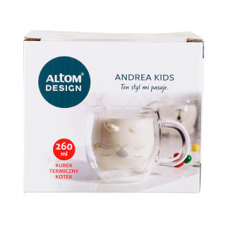 ANDREA KIDS KUBEK TERMICZNY 260ML  DEK.KOTEK (COLOR BOX)