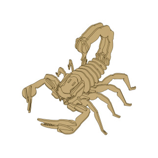 Drewniane puzzle 3D Skorpion - edukacyjna składanka 35 elementów EAN: 5905884450086