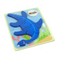 Drewniane puzzle dinozaur Pterodaktyl różowy i Pliosaurus niebieski EAN: 5904665991817