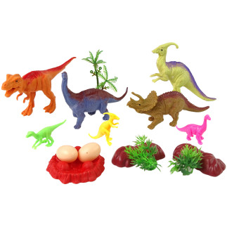 Zestaw figurek dinozaurów z akcesoriami 15 sztuk