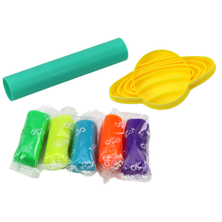 Zestaw plastyczny ciastolina 8 planet z foremki w 5 kolorach - EAN: 5905991007708