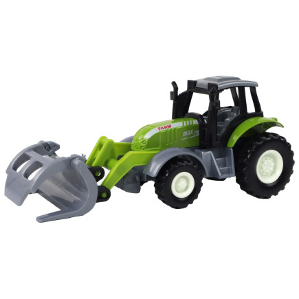 Traktor koparka zielony krokodylek pojazd rolniczy