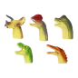„Dinozaury na palce - gumowe sensoryczne pacynki do zabawy - EAN: 5905884452790”