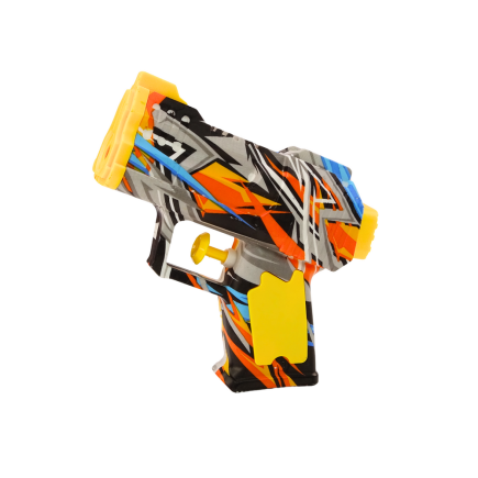 Żółto-pomarańczowy pistolet na wodę graffiti + EAN: 5905991004677