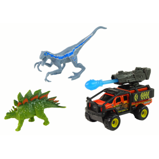 Zestaw Dinozaurów - Figurki i Niebieska Rakieta Auto + EAN 5905679074916