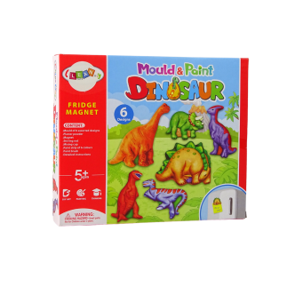 Zestaw diy do malowania dinozaury gips magnesy
