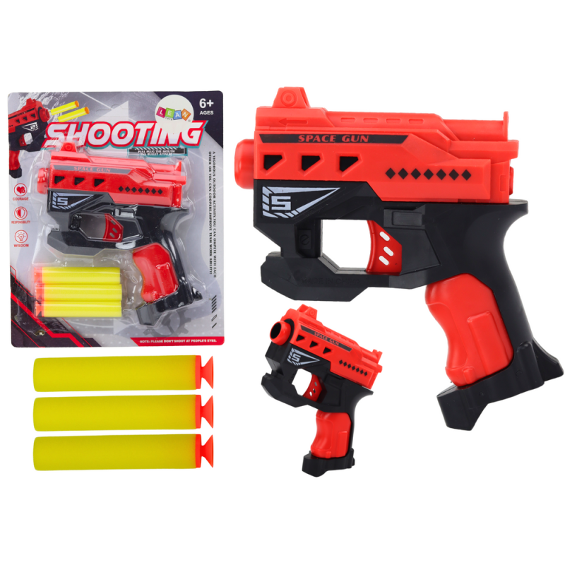 Mini Pistolet na Strzałki Piankowe z Przyssawkami Czerwony - EAN: 5905991010982