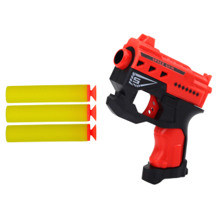 Mini pistolet na strzałki piankowe z przyssawkami czerwony
