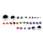 Zestaw ruchomych kolorowych oczek samoprzylepnych organizer 750 szt. EAN: 5905991023784