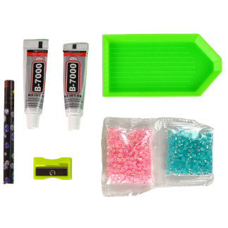Zestaw kreatywny diy diamentowy renifer diy kryształki brelok 3d różowy