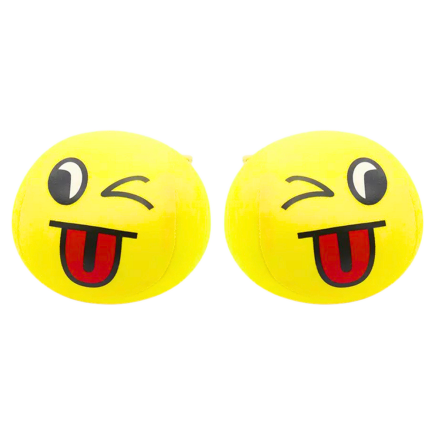 Miękka piłeczka piłka buźka emoji żółta 9cm