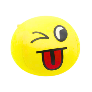 Miękka piłeczka piłka buźka emoji żółta 9cm