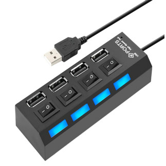 Ak228a hub 4xusb aktywny z wyłącznikami