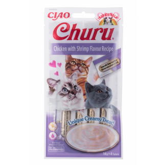 Przysmak churu kurczak z krewetkami dla kota 4x14g