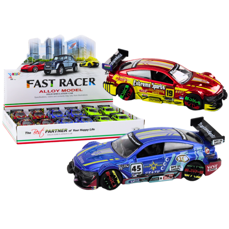 Samochód sportowy metalowy wyścigowy 1:36 - EAN: 5905991019312