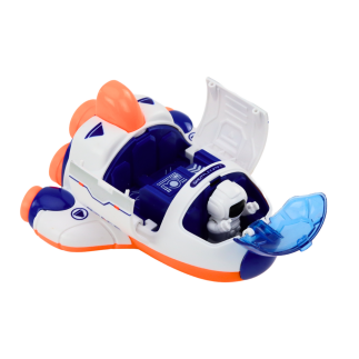 Mały statek kosmiczny jeżdżący otwierany kokpit zielony pomarańczowy