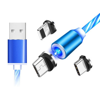 Kk21s magnetyczny kabel 3 w 1 led
