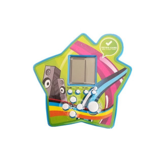 Gra elektroniczna kieszonkowa tetris gwiazdka niebieski