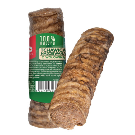 Maced tchawica mała nadziewana z wołowiną 120g dla psa