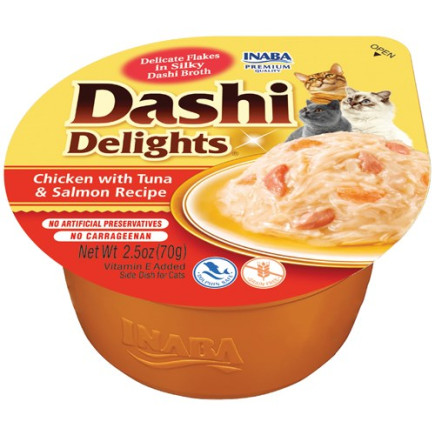 Inaba dashi delights kurczak tuńczyk&łosoś 70g bulion dla kota