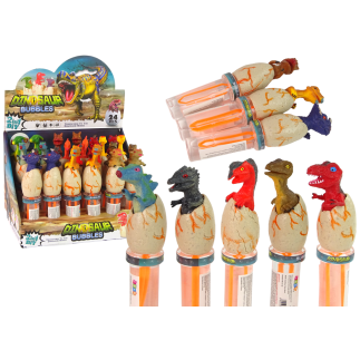 Bańki mydlane dinozaury 18 cm różne kolory
