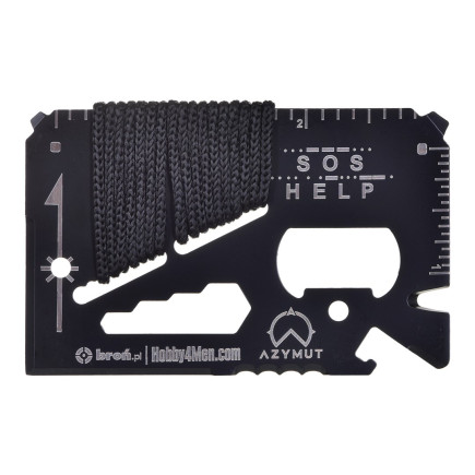 Multitool azymut tool card karta wielofunkcyjna - 13 narzędzi + etui, 85/53 mm (h-o200930tc)