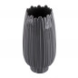 Wazon porcelanowy relief popielaty 12x12x24,5 cm n/n bz EAN: 5907508199760