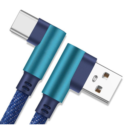 Kk21u kabel usb - usb c  kątowy blue