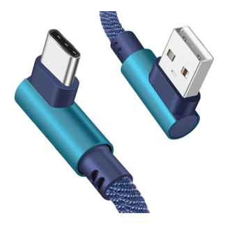 Kabel USB - USB C Kątowy Blue, EAN: 5907621820640