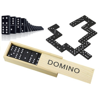 Gra domino w drewnianym pudełku 28 elementy