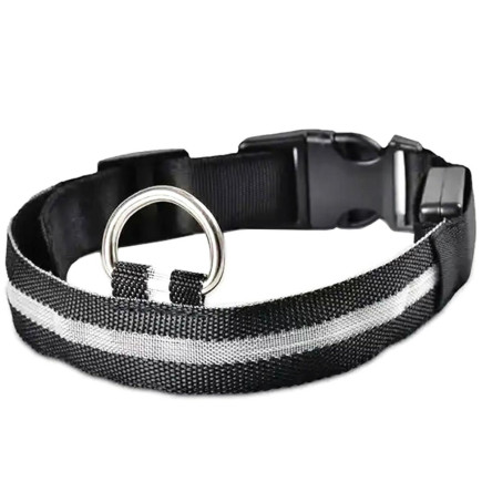 Ag232d obroża świecąca led 32-37cm black