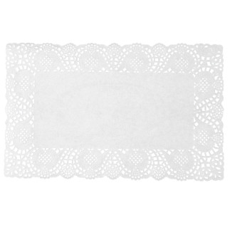 Serwetki do ciasta biały Kpl. 48 (24 prostokątne 19x30 cm, 24 okrągłe śr. 26,5 cm) EAN: 5904252397909