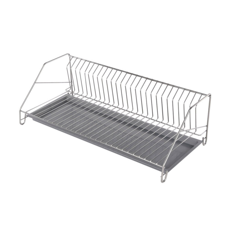 Suszarka do naczyń 1-poziomowa 50cm z tacką srebrna EAN: 5907800101591 Suszarka do naczyń 1-poziomowa 50cm z tacką srebrna EAN: 5907800101591