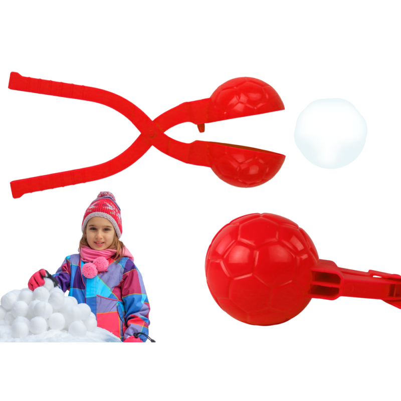 Śnieżkomat maszynka do kulek śnieżnych piłka czerwona 20cm x 5cm x 5cm EAN: 5905991007579