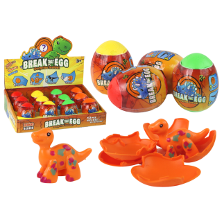 Magiczne pękające jajko dinozaur w skorupie 4 kolory 6 cm