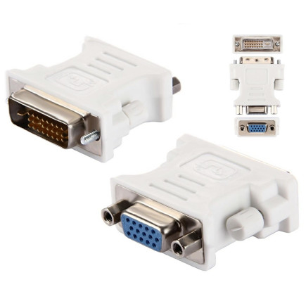 Ak205 przejściówka dvi male vga female