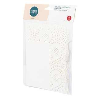 Kpl. 8 serwetek prostokątnych papierowych pod ciasto 40x30 cm