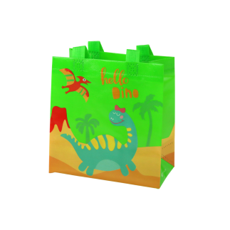Torba prezentowa dinozaur zielona 23cm x 21,5cm x 11cm