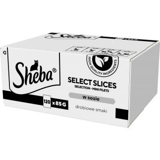 Sheba selection select slices drobiowe smaki w sosie - mokra karma dla kota 120x85g