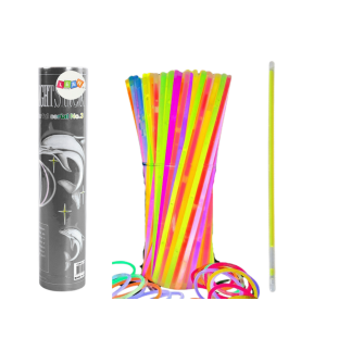 Opaski fluorescencyjne 100 sztuk wiele kolorów świecące w ciemności