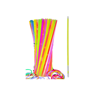 Opaski fluorescencyjne świecące w ciemności 100 sztuk, wiele kolorów, EAN: 5905991026914