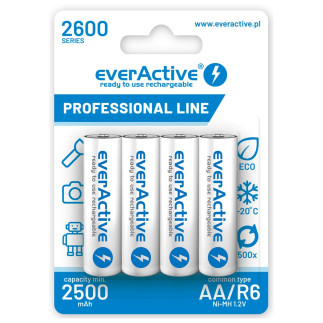 Zestaw akumulatorków everactive professional line evhrl6-2600 (2600mah   ni-mh)