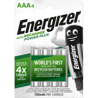 Energizer baterie akumulatorowe do ponownego naładowania, power plus aaa hr3/4 700mah
